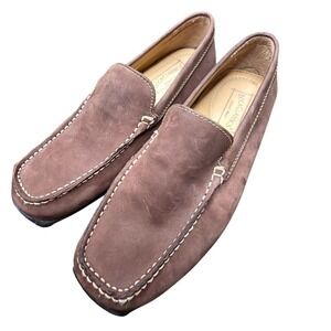 Boca Classics Mario Mens 10M Brown Leather Driving Loafers Slip On Shoes Brazil